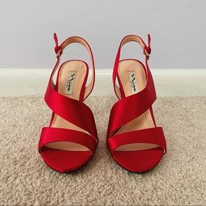 Nina Red Strappy Heels